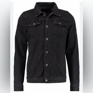Liquor N Poker Black Denim Jacket